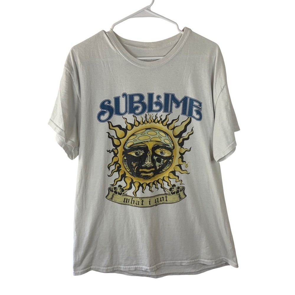Sublime Sun What I Got Graphic T-Shirt Large Short Sleeve Band Tee Music Fans